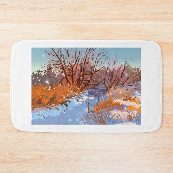 Item preview, Snowy Winter River Landscape Digital Speedpaint designed and sold by BarbeeOneida.