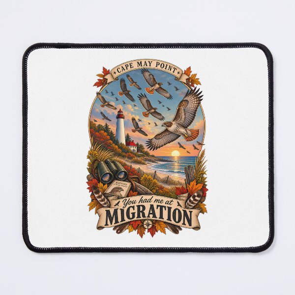 Item preview, Cape May Point You Had Me At Migration Hawk Migration designed and sold by Neurospicy Trolls.