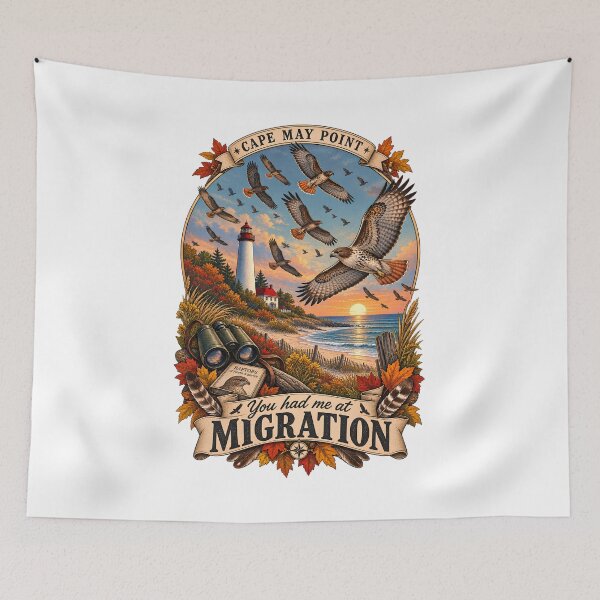 Item preview, Cape May Point You Had Me At Migration Hawk Migration designed and sold by Neurospicy Trolls.