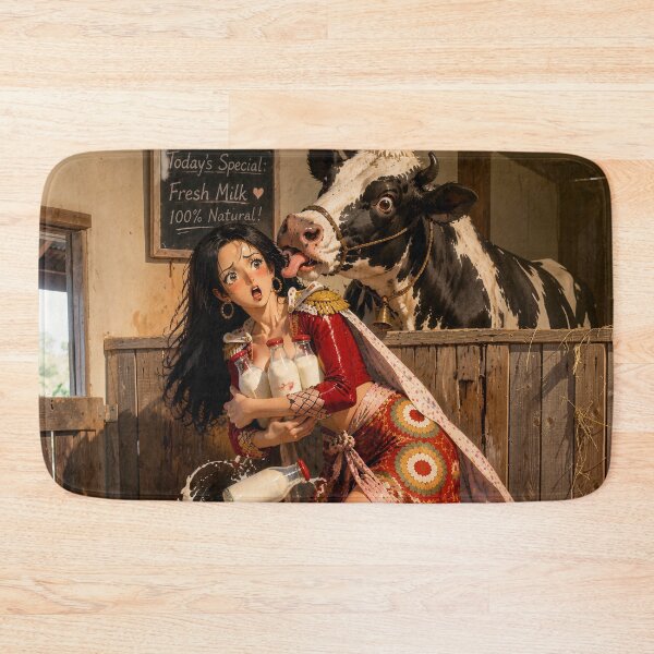 Item preview, Vintage Pin-up "The Milkmaid" designed and sold by East-Blue-Cat.