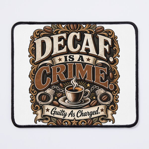 Item preview, Decaf Is A Crime - Guilty As Charged designed and sold by InkroarCo.