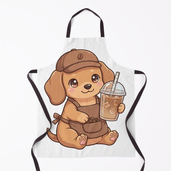 Item preview, Cute Dachshund Barista Iced Coffee designed and sold by ProPetStudio.