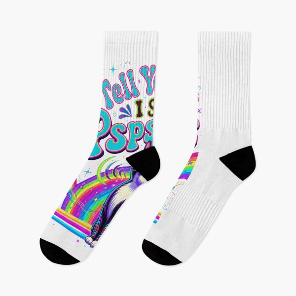 Item preview, Tell Your Cat I Said Pspspsps Trippy Neon Cat designed and sold by Retro Whiskers.