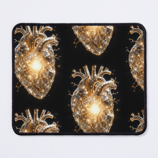 Item preview, Golden Anatomical Heart – Surreal Luxury Gold Glitter Art designed and sold by Ink-verse-.