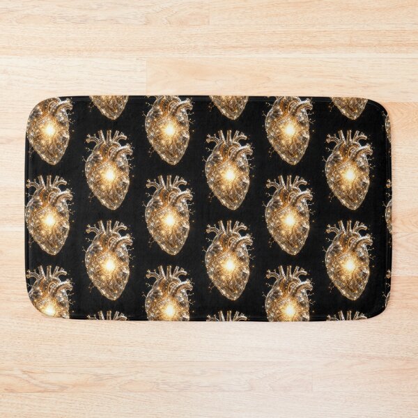 Item preview, Golden Anatomical Heart – Surreal Luxury Gold Glitter Art designed and sold by Ink-verse-.