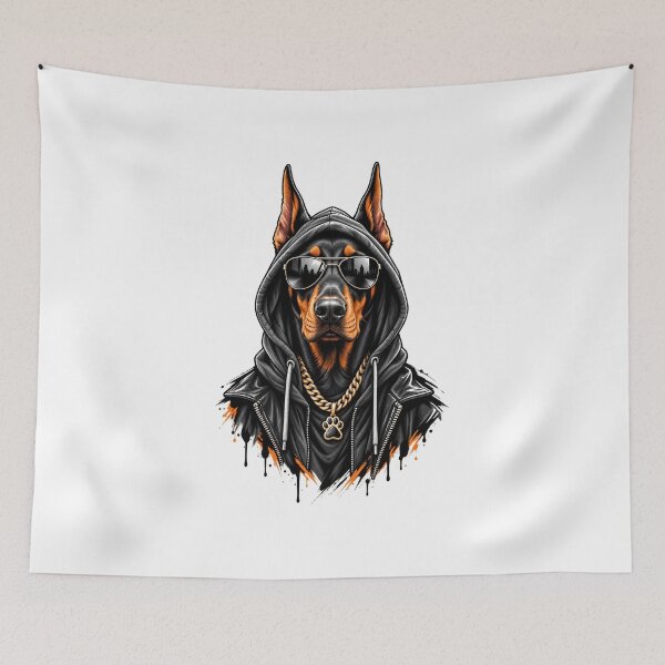 Item preview, Doberman Urban Legend designed and sold by FurryPrintLab-FurryPrintLabDesign.
