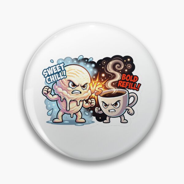 Item preview, Ice Cream Scoop Versus Espresso Shot Sticker designed and sold by Imaginarium of Chaos falcon88 .