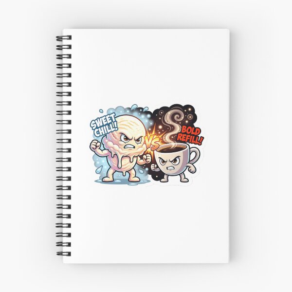 Item preview, Ice Cream Scoop Versus Espresso Shot Sticker designed and sold by Imaginarium of Chaos falcon88 .