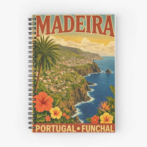 Item preview, Madeira Portugal Vintage Travel Poster Coastal Cliffs  designed and sold by JIGUWORLD.