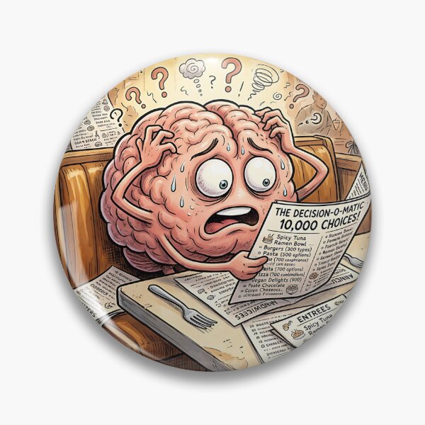 Item preview, Decision Fatigue Overwhelmed Brain Cafe Menu Humor designed and sold by Michaelragheb.