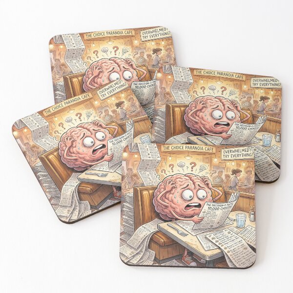 Item preview, Decision Fatigue Overwhelmed Brain Cafe Menu Humor designed and sold by Michaelragheb.