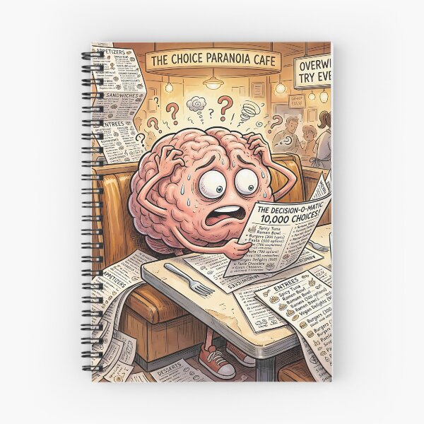 Item preview, Decision Fatigue Overwhelmed Brain Cafe Menu Humor designed and sold by Michaelragheb.