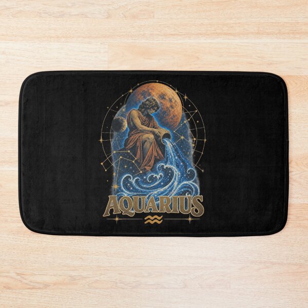 Item preview, Aquarius Zodiac Water Bearer Blood Moon Vintage Astrology Design designed and sold by Cary-s.