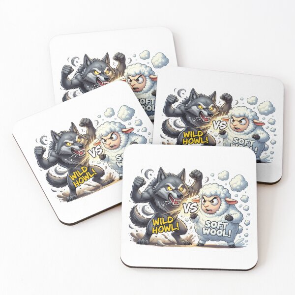 Item preview, Fierce Wolf Versus Fluffy Sheep Wild Sticker designed and sold by Imaginarium of Chaos falcon88 .
