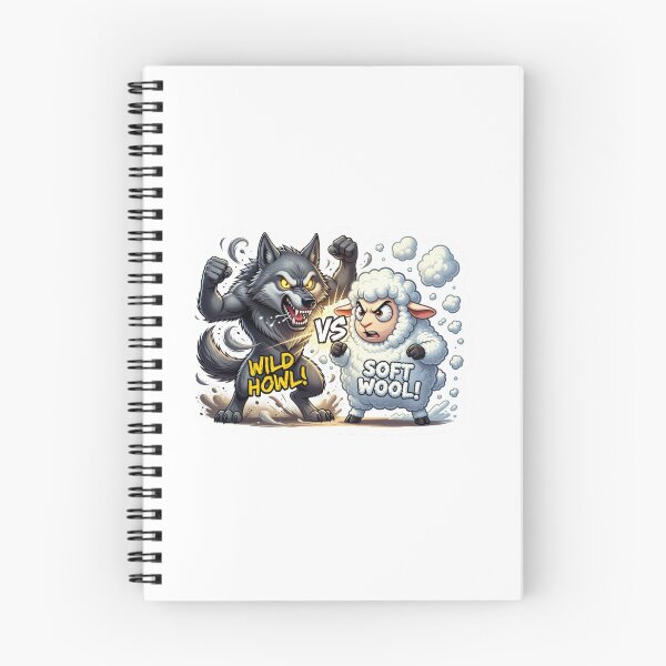 Item preview, Fierce Wolf Versus Fluffy Sheep Wild Sticker designed and sold by Imaginarium of Chaos falcon88 .