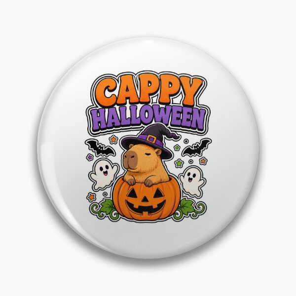 Item preview, Cappy Halloween Funny Capybara Pumpkin Witch designed and sold by WeirdlyMild.