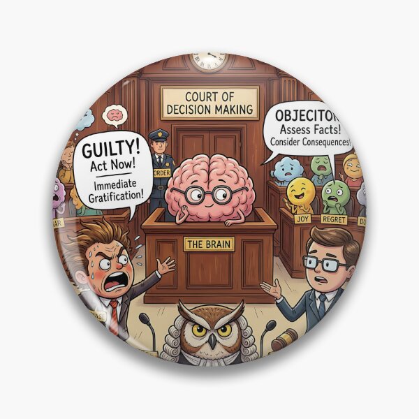 Item preview, Brain Court of Decision Making Impulse vs Logic designed and sold by Michaelragheb.