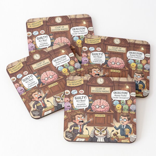 Item preview, Brain Court of Decision Making Impulse vs Logic designed and sold by Michaelragheb.