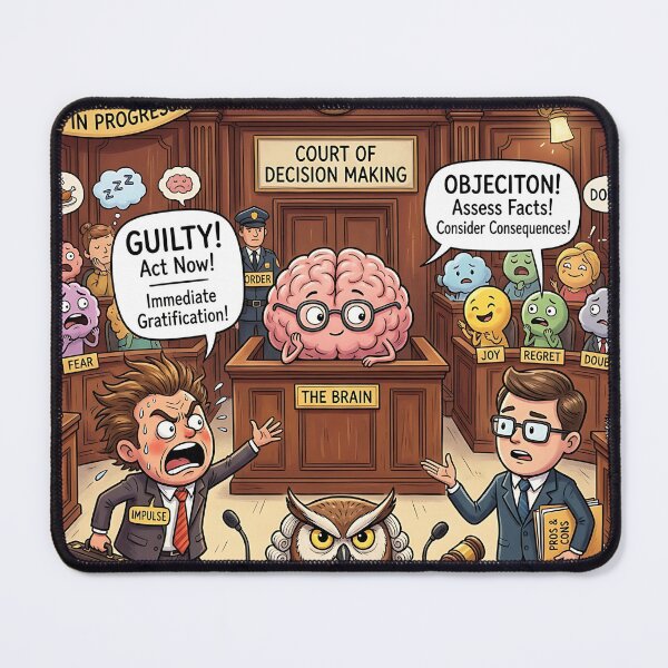 Item preview, Brain Court of Decision Making Impulse vs Logic designed and sold by Michaelragheb.