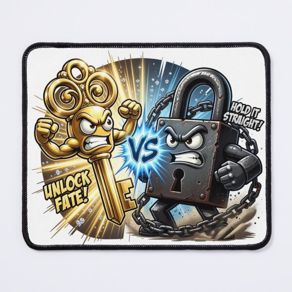 Item preview, Brass Key Versus Iron Padlock Power Sticker designed and sold by Imaginarium of Chaos falcon88 .