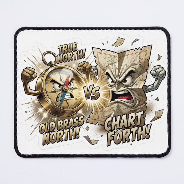 Item preview, Brass Compass Versus Paper Map designed and sold by Imaginarium of Chaos falcon88 .