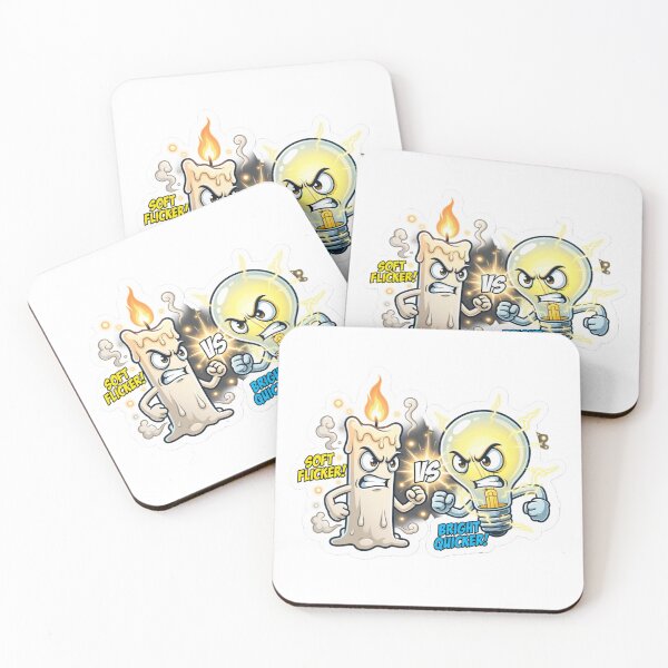 Item preview, Wax Candle Versus Light Bulb Glow Sticker designed and sold by Imaginarium of Chaos falcon88 .