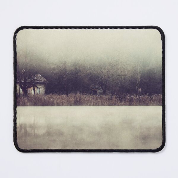 Item preview, Foggy Abandoned Riverside Cabin in Misty Woods designed and sold by BarbeeOneida.