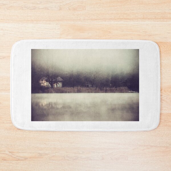 Item preview, Foggy Abandoned Riverside Cabin in Misty Woods designed and sold by BarbeeOneida.