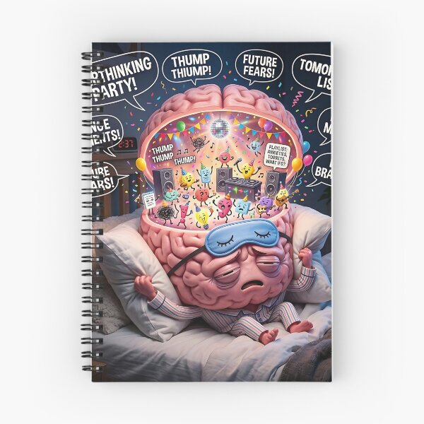 Item preview, Overthinking Midnight Party Brain Insomnia Meme Art designed and sold by Michaelragheb.