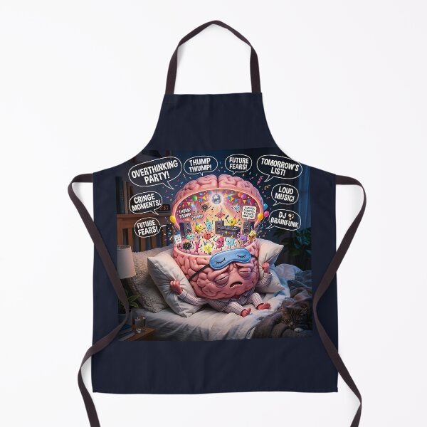 Item preview, Overthinking Midnight Party Brain Insomnia Meme Art designed and sold by Michaelragheb.