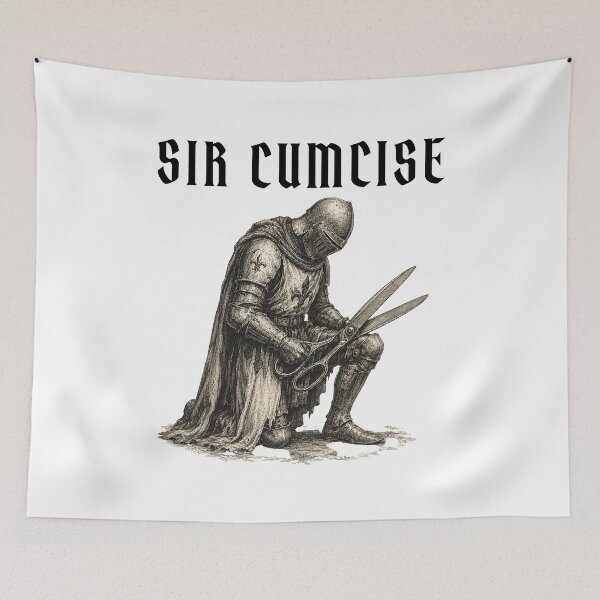 Item preview, Sir Cumcise Funny Medieval Knight Dark Humor Circumcise Humor designed and sold by Neurospicy Trolls.