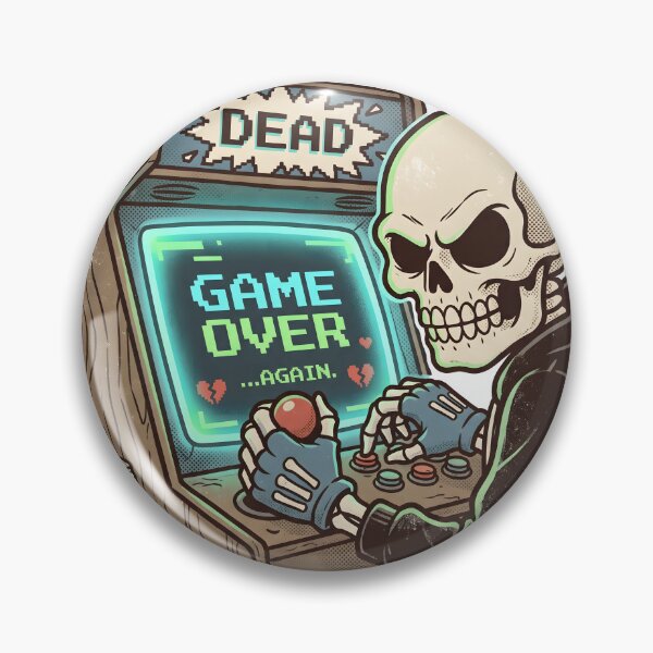 Item preview, Gamer Skeleton Arcade Cabinet Game Over Dead But Gaming designed and sold by MisteryDesigner.