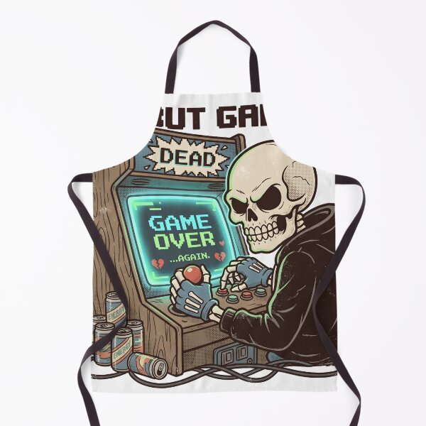 Item preview, Gamer Skeleton Arcade Cabinet Game Over Dead But Gaming designed and sold by MisteryDesigner.