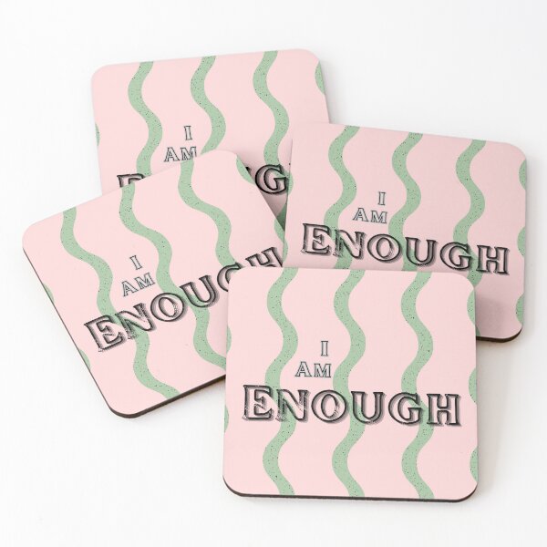 Item preview,  I am Enough- Pink Positive Affirmation designed and sold by Khadique.