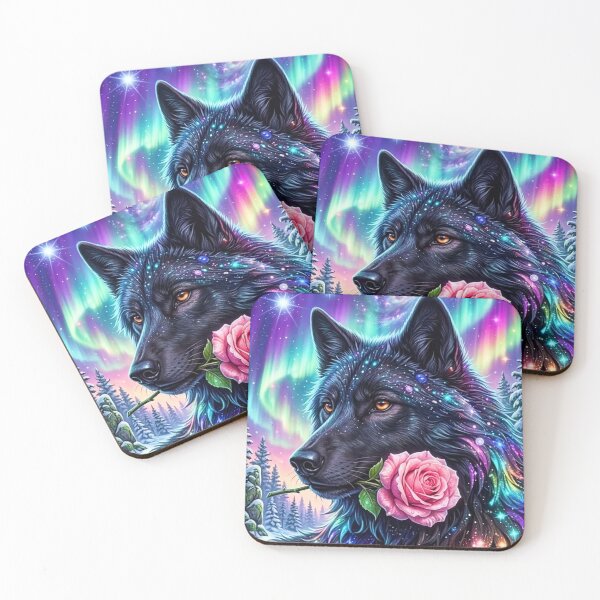 Item preview, Celestial Galaxy Black Wolf  designed and sold by INKRebelGraphic.