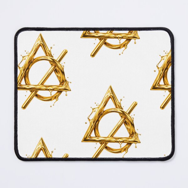 Item preview, Golden Geometric Triangle Liquid Art designed and sold by Ink-verse-.