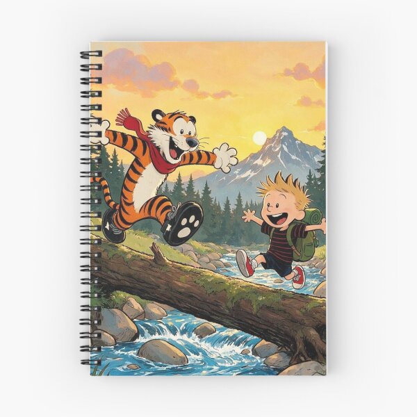 Item preview, Whimsical Boy and Tiger Wilderness Adventure Art - Nostalgic Comic Style Print designed and sold by BLUESKY11a.