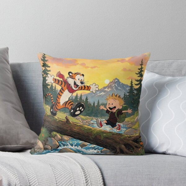 Item preview, Whimsical Boy and Tiger Wilderness Adventure Art - Nostalgic Comic Style Print designed and sold by BLUESKY11a.