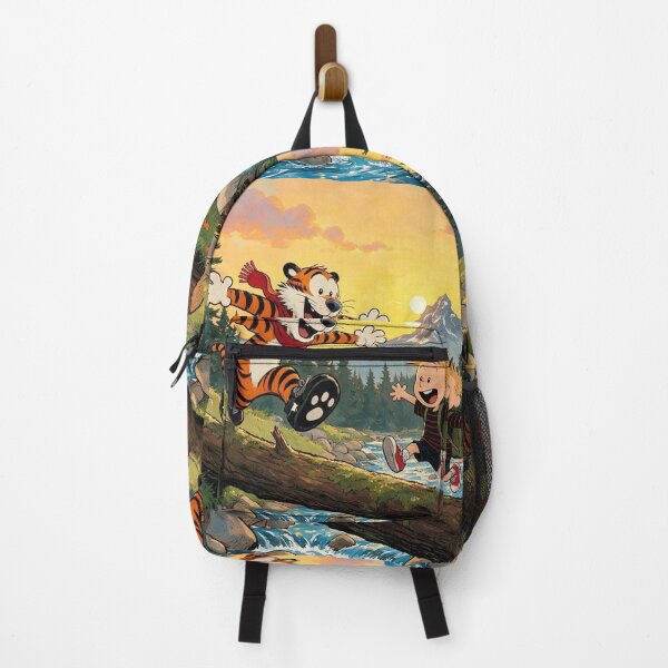 Item preview, Whimsical Boy and Tiger Wilderness Adventure Art - Nostalgic Comic Style Print designed and sold by BLUESKY11a.