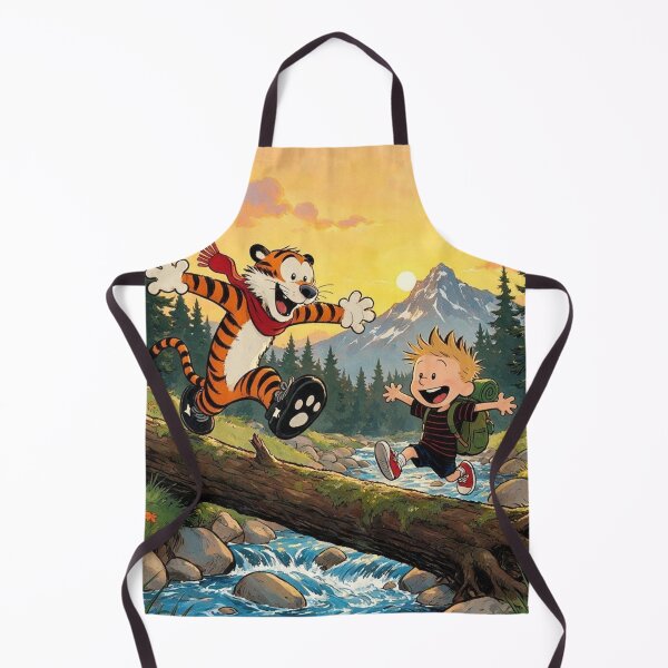 Item preview, Whimsical Boy and Tiger Wilderness Adventure Art - Nostalgic Comic Style Print designed and sold by BLUESKY11a.