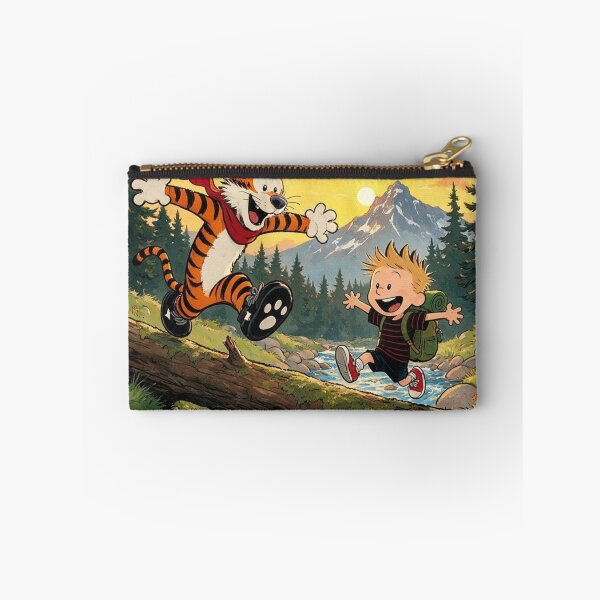 Item preview, Whimsical Boy and Tiger Wilderness Adventure Art - Nostalgic Comic Style Print designed and sold by BLUESKY11a.