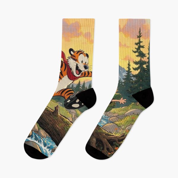 Item preview, Whimsical Boy and Tiger Wilderness Adventure Art - Nostalgic Comic Style Print designed and sold by BLUESKY11a.