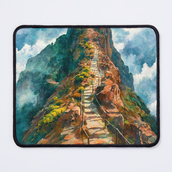 Item preview, Pico do Areeiro Madeira Portugal Watercolour Mountain designed and sold by JIGUWORLD.