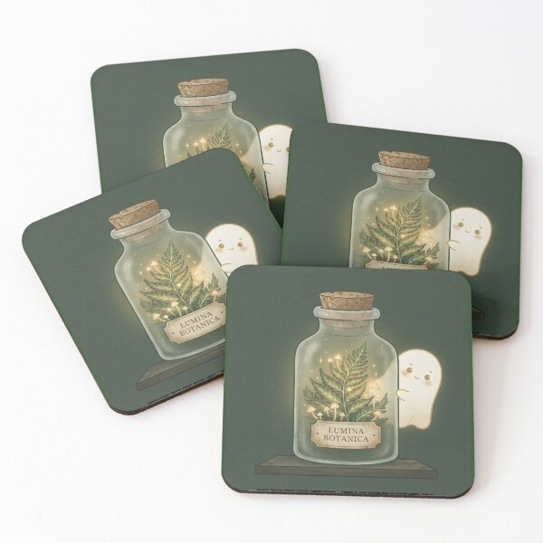 Item preview, Passed Phantom Cute Ghost Terrarium Magic Bottle Art designed and sold by NikBrin Prevail .