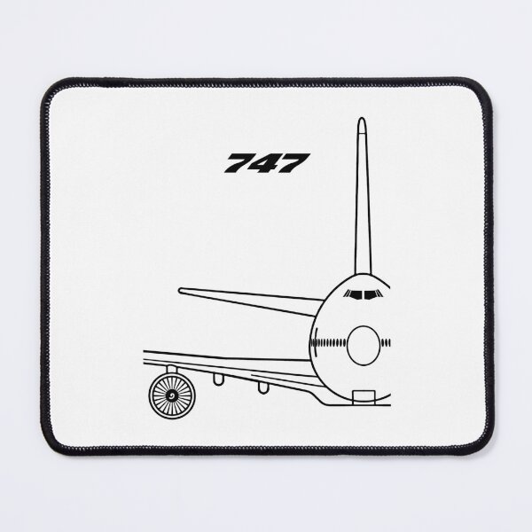 Item preview, 747 Jetliner Front View Typography Art (Black Edition) designed and sold by Magazine Combate.