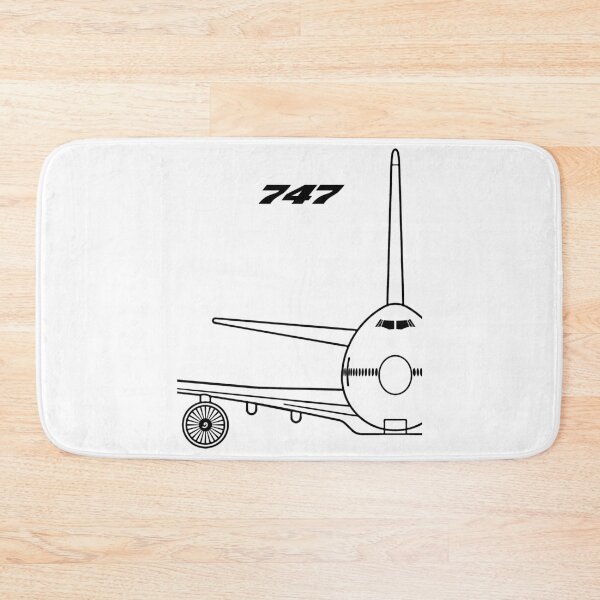 Item preview, 747 Jetliner Front View Typography Art (Black Edition) designed and sold by Magazine Combate.