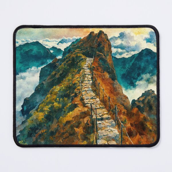 Item preview, Pico do Areeiro Madeira Portugal Watercolour Mountain designed and sold by JIGUWORLD.