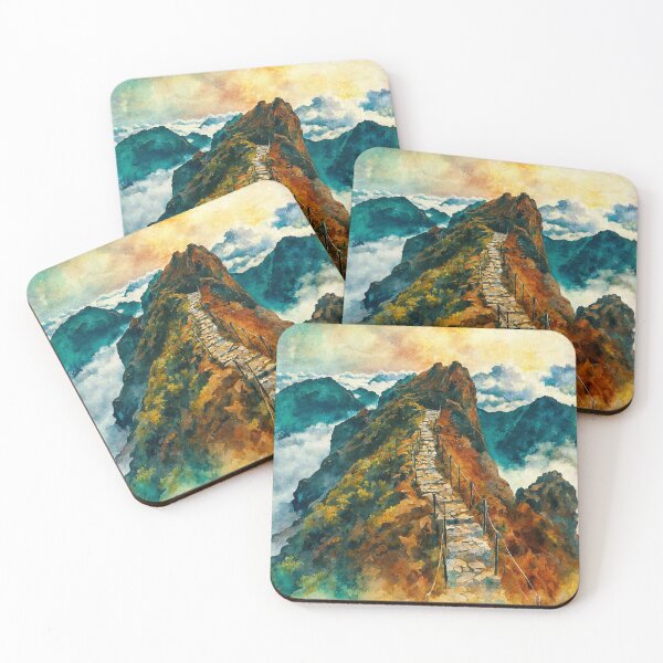 Item preview, Pico do Areeiro Madeira Portugal Watercolour Mountain designed and sold by JIGUWORLD.