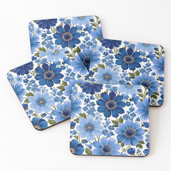 Item preview, Blue Botanical Seamless Floral designed and sold by INKRebelGraphic.