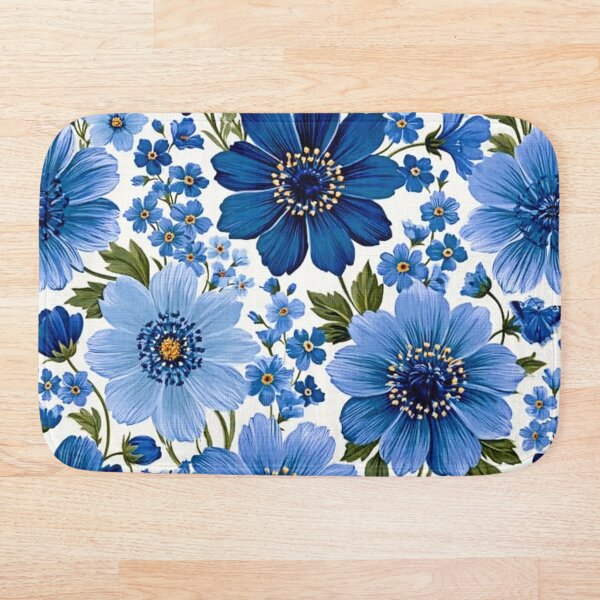 Item preview, Blue Botanical Seamless Floral designed and sold by INKRebelGraphic.